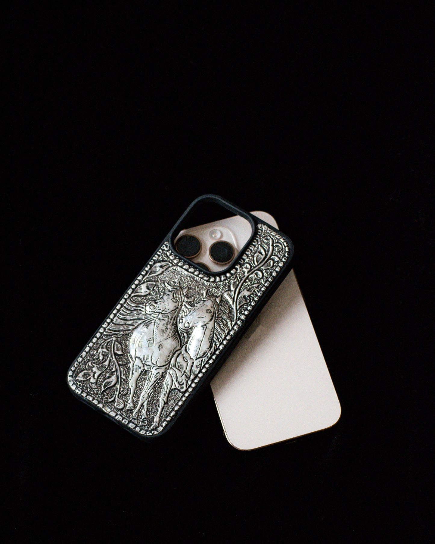 ZILVIQ Handcrafted Galloping Horses Luxury iPhone Case