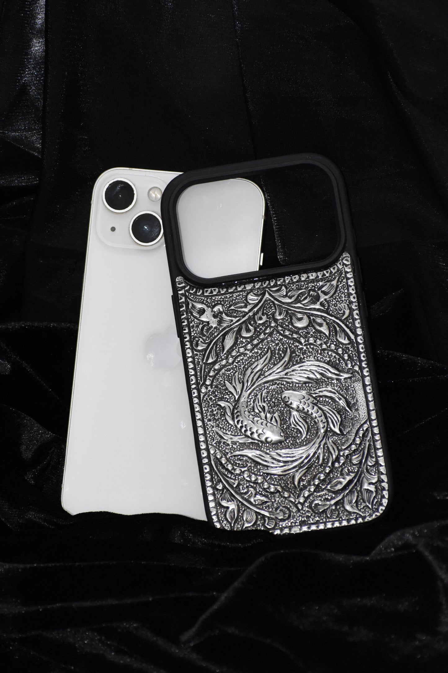 ZILVIQ Handcrafted Twin Fish Luxury iPhone Case