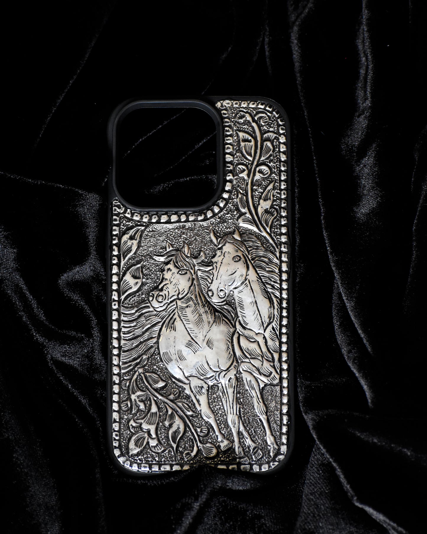 ZILVIQ Handcrafted Galloping Horses Luxury iPhone Case