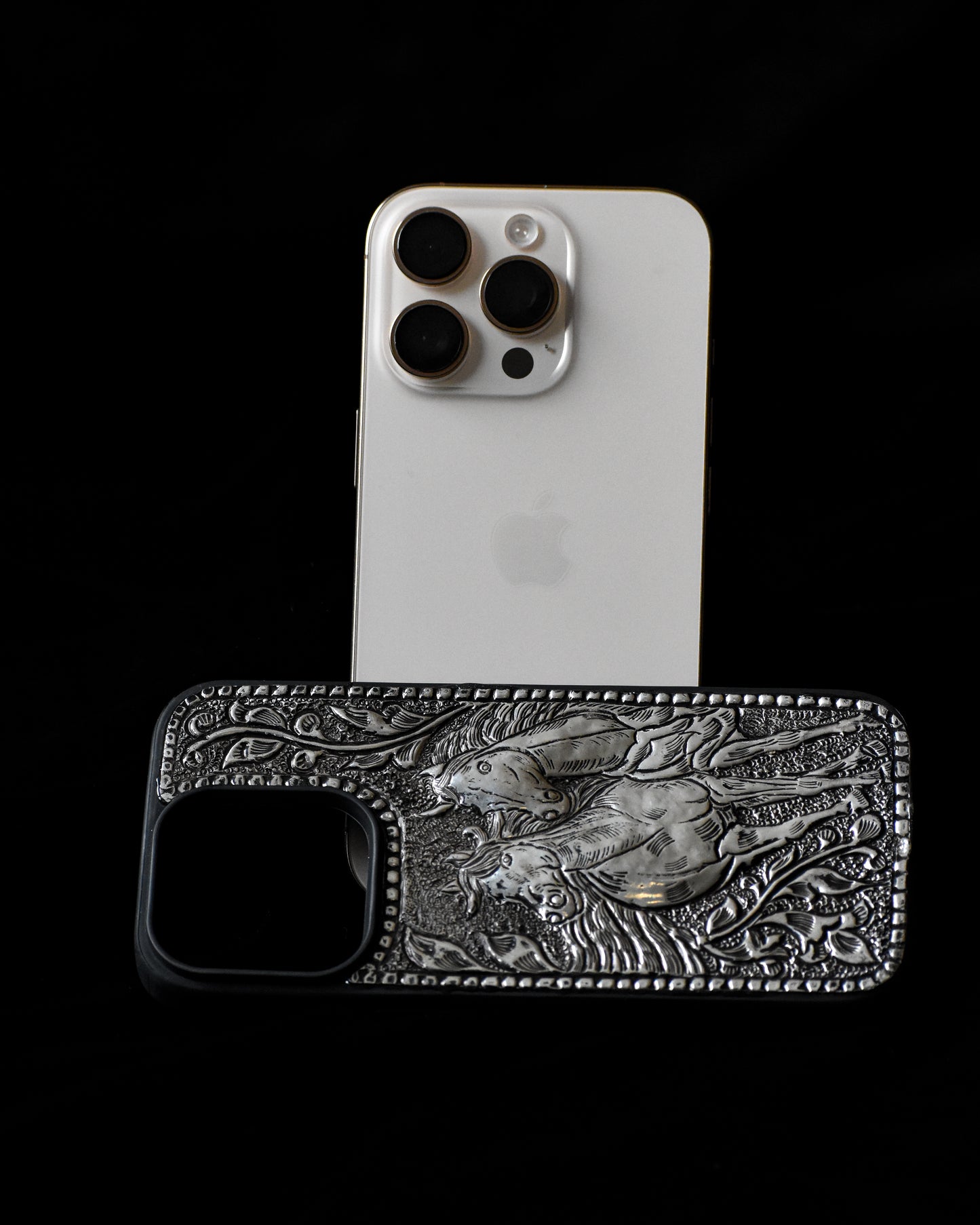 ZILVIQ Handcrafted Galloping Horses Luxury iPhone Case
