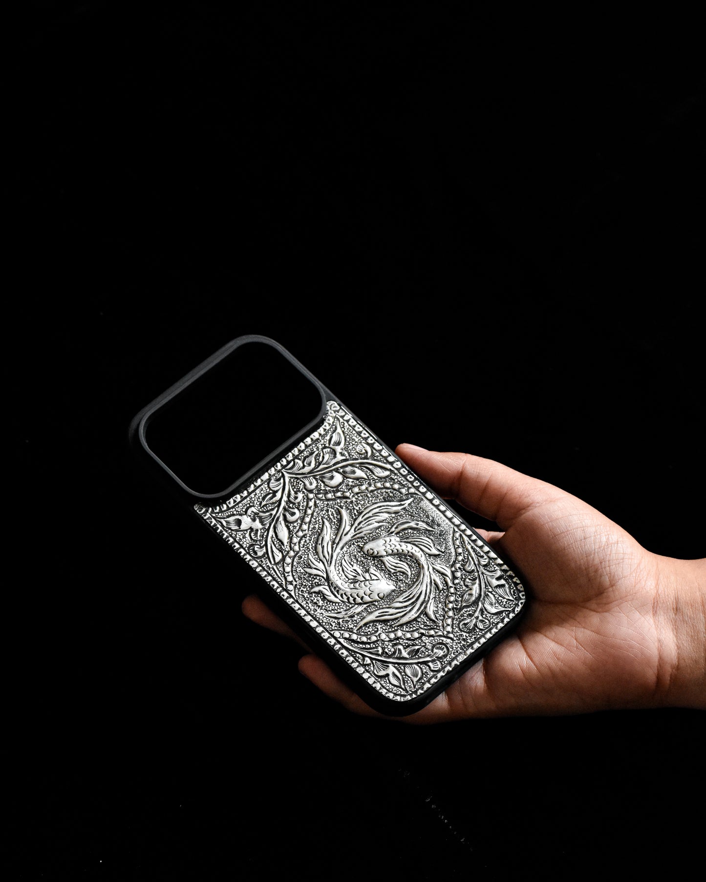 ZILVIQ Handcrafted Twin Fish Luxury iPhone Case