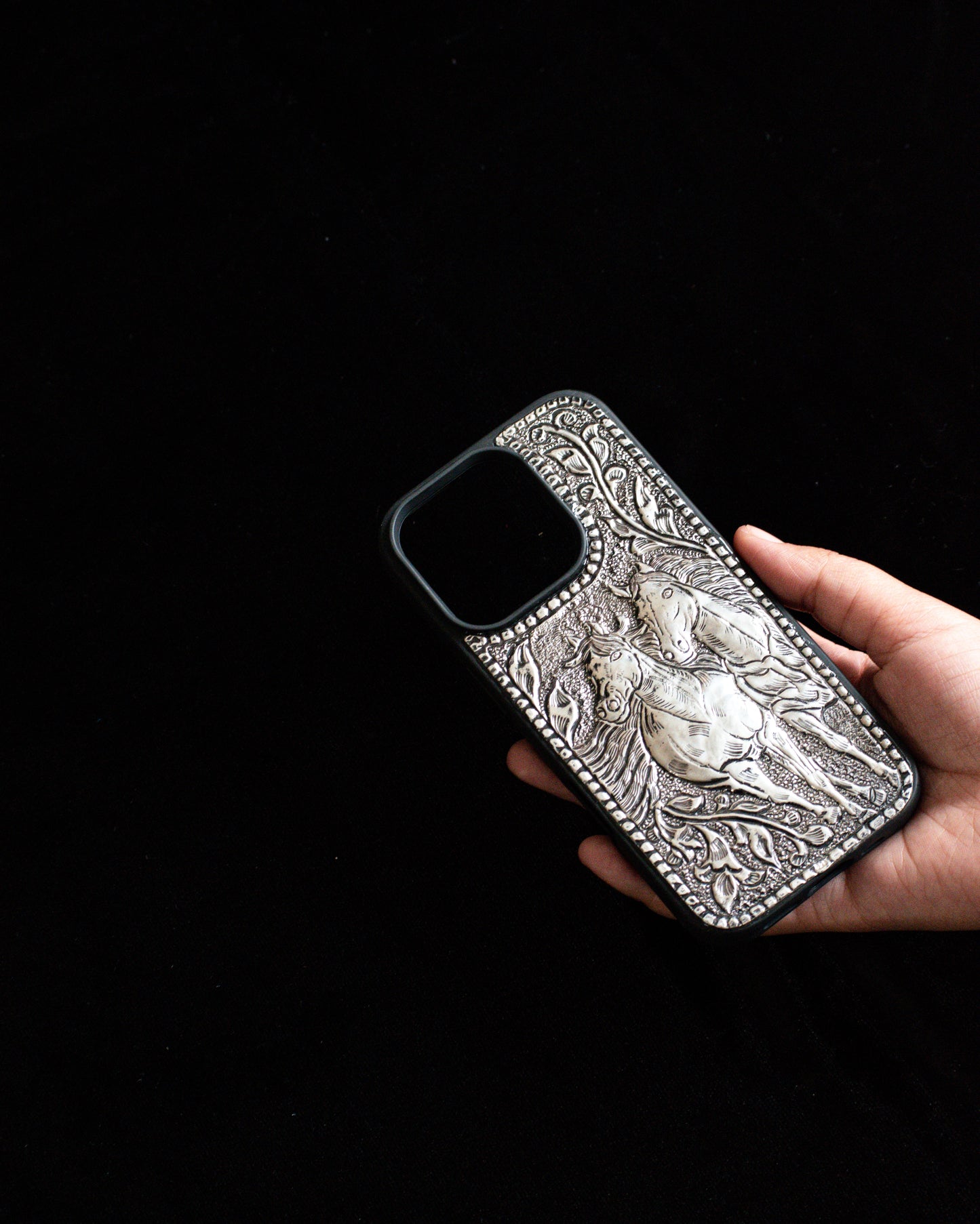 ZILVIQ Handcrafted Galloping Horses Luxury iPhone Case