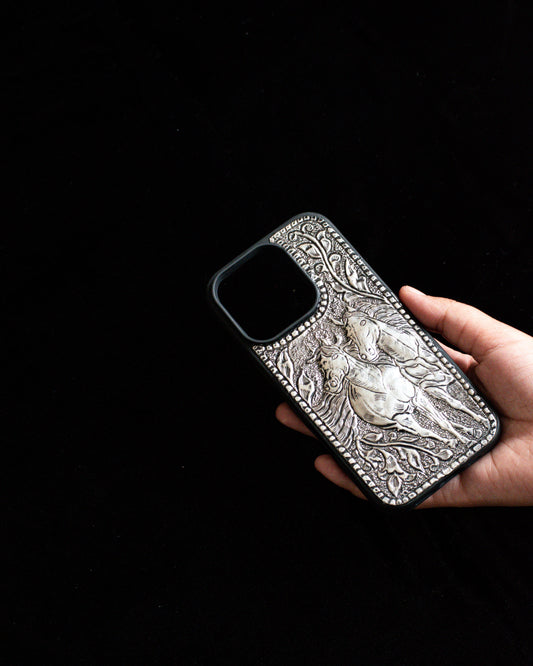 ZILVIQ Handcrafted Galloping Horses Luxury iPhone Case